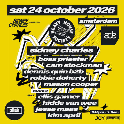Heavy House Society x JOY – Pllek Amsterdam – zaterdag 24 oktober 2026 (ADE)