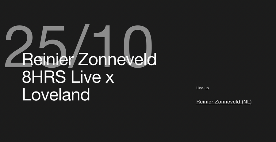 Reinier Zonneveld | ADE 8 Hour Live Set – Mediahaven Amsterdam – Tickets