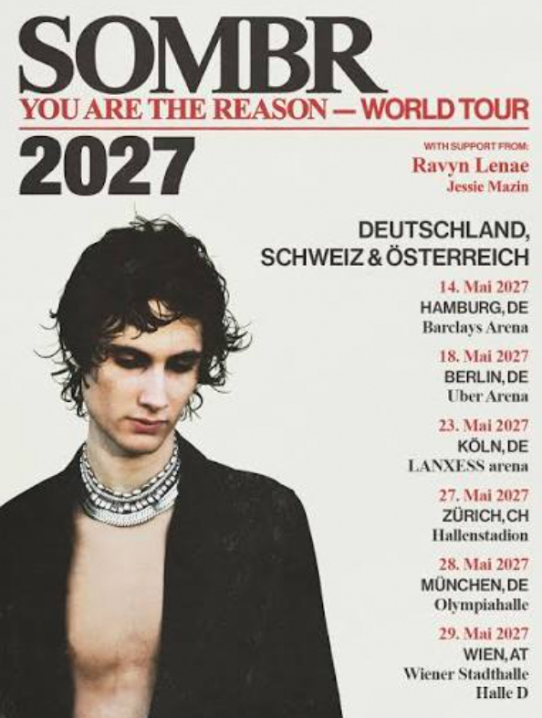 Sombr Olympiahalle München 28 mei 2027 – You Are The Reason Tour Tickets