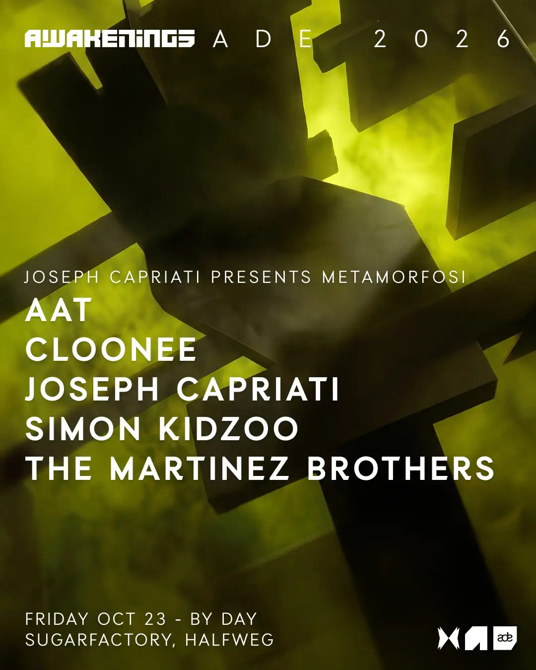 Joseph Capriati presents Metamorfosi Tickets | AAT, Cloonee, Simon Kidzoo & The Martinez Brothers – Amsterdam