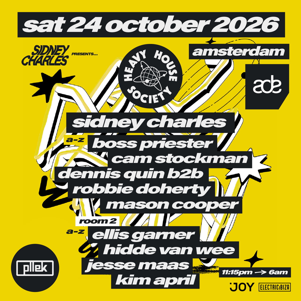 Heavy House Society x JOY – Pllek Amsterdam – zaterdag 24 oktober 2026 (ADE)